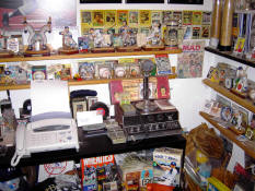 Mickey Mantle Collectibles display room