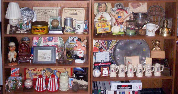 Vintage Baseball Collectibles display room