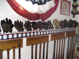 Vintage Baseball Glove display