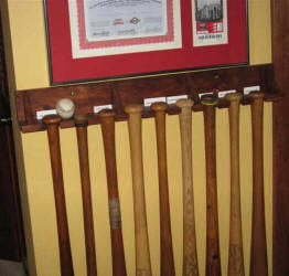 Baseball Bat Display collectibles 