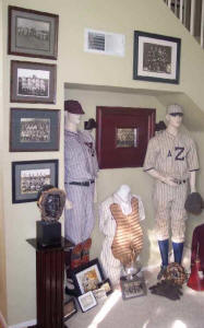 Vintage Baseball Uniform Baseball Memorabilia Room display