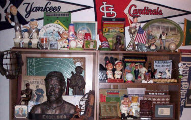 Baseball Memorabilia and Collectibles Display Room