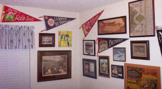 Baseball Pennant collectors Showcase room display