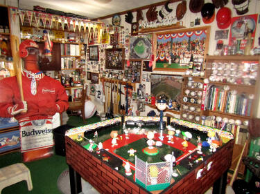 Baseball Memorabilia Room Showcase