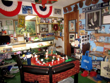Baseball Collectibles Showcase room