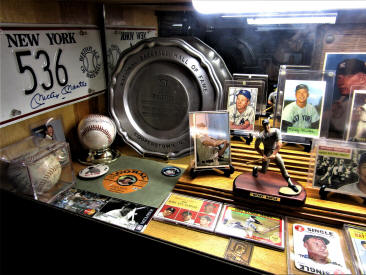 Mickey Mantle collectibles display case