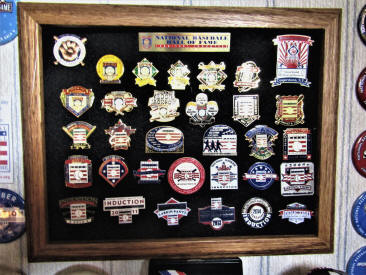 Baseball Hall Of Fame Pin Collection display