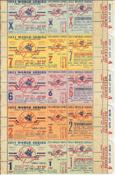 1953 World Series Full Ticket Sheet