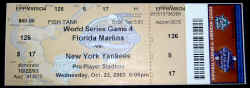 2003 World Series Full Ticket Game 4 Yankees/Marlins Pro Player Stadium