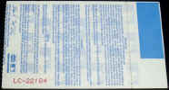 Back of Ticket