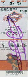 Frank Thomas signed 500 Home Run Game ticket