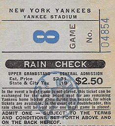 1978 Yankees General Admission ticket stub
