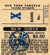 1978 Yankees General Admission Game No. X