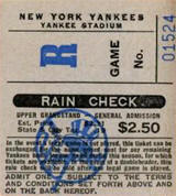 1978 Yankees Ggeneral Admission Game R