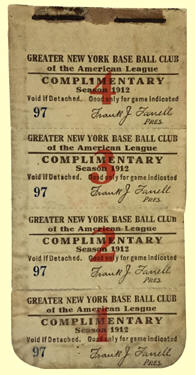 1912 New York Highlanders Home Game Schedule