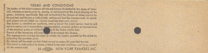 Mickey Mantle Last Career Hit 2415 Last Game Yankee Stadium Ticket