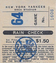1975 Yankees General Admission Shea Stadium