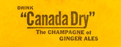 1923-1924 Canada Dry ad back