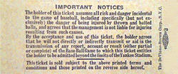 1936 Ticket Stub Back