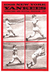 Sept. 25, 1968 Yankees Scorecard Mantle's last hit