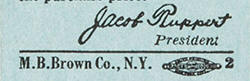 M.B. Browm Co., NY