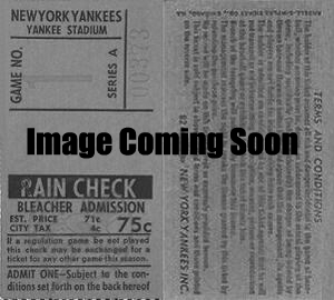 1964 Yankees Bleacher Ticket Stub