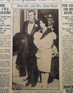 Babe Ruth Get's Married before Opening Day Rainout 
