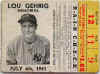 Lou Gehrig Memorial Ticket Stub July 4 1941