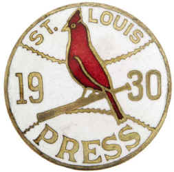 St. Louis Cardinals 1930 World Series Press pin