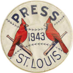 St. Louis Cardinals 1943 World Series Press pin