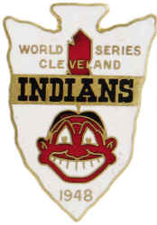 Cleveland Indians 1948 World Series press pin