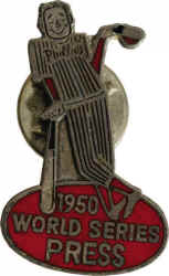 1950 World Series Commemorative Pin - Yankees vs. Phillies