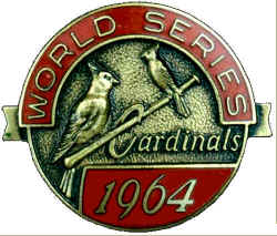 St. Louis Cardinals 1964 World Series Press Pin