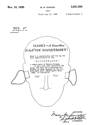 Einson-Freeman Co. Mask Patent