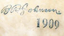 1909 OAL baseball Ban Johnson Stamp