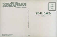 Back of 1953-1955 Dormand postcard