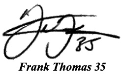 Frank Thomas Autograph Sampla