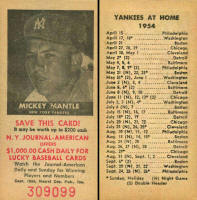 1954 New York Journal American Mickey Mantle