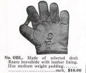 Reach OBL Baseball Glove 1921 catalog