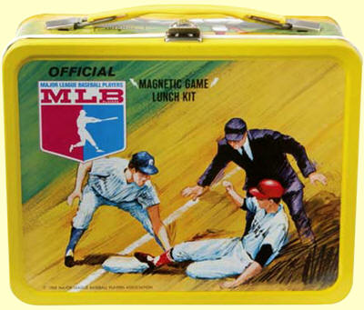 1968 MLB Magnetic game Lunch Box and Thermos 